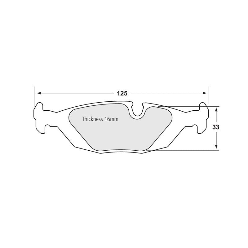 Performance Friction 0279.11.16.44 Racing Pad - 11 Compound
