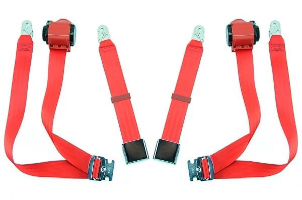 Rennline Retractable 3-Point 911 Seat Belt - SKU# SA-5054