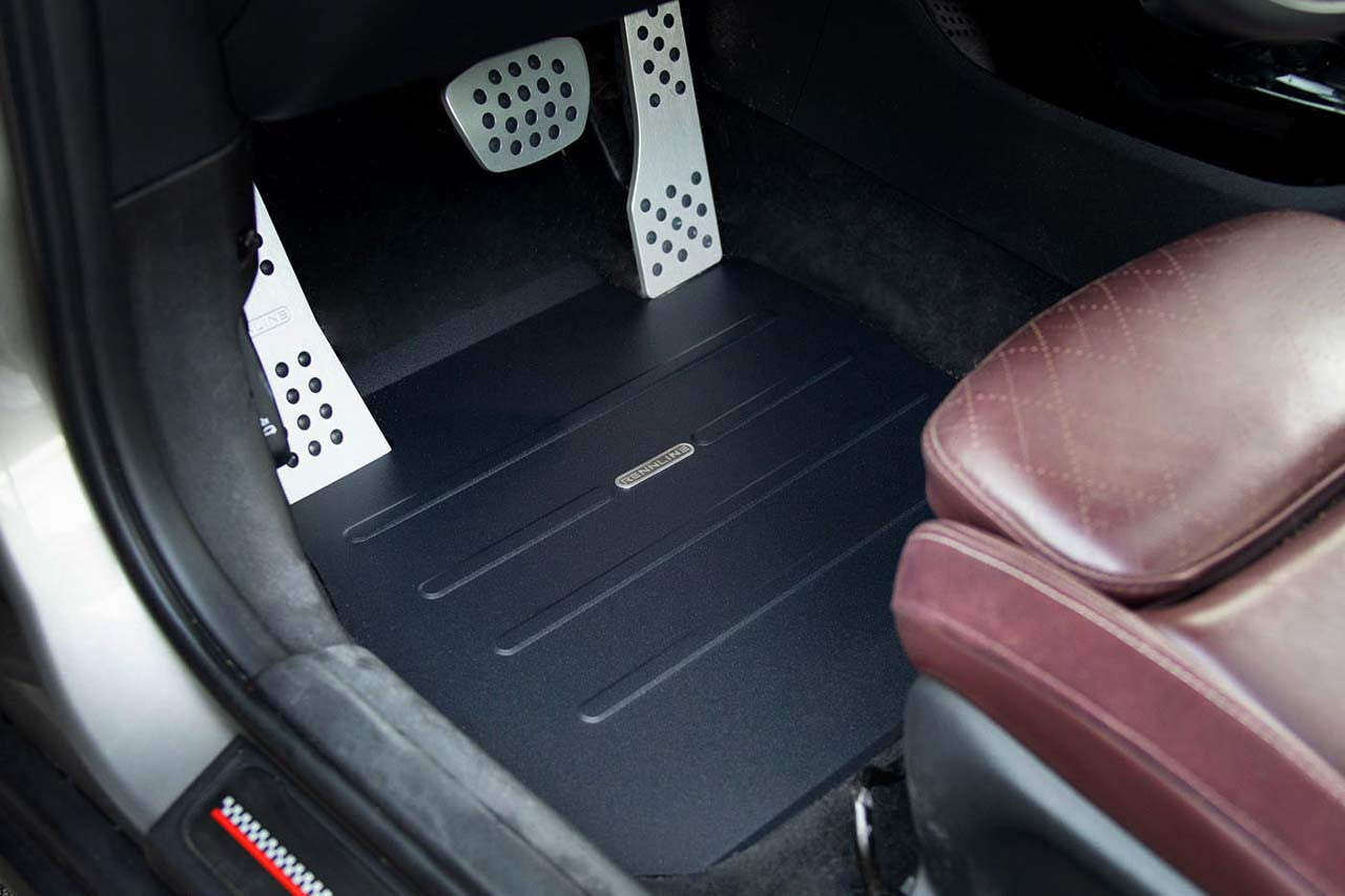 F54 MINI Cooper Aluminum Track Floor Mat Set - Driver & Passenger Side - Black or Silver