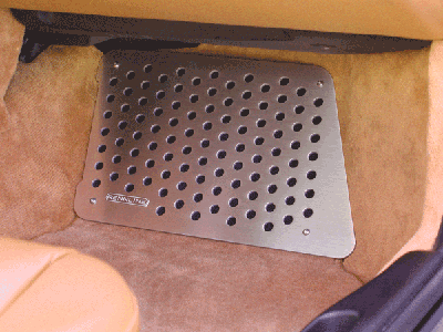 Porsche (996/986/997/987 Cayman (without Bose sub) Aluminum Perforated Floorboard - Passenger Side