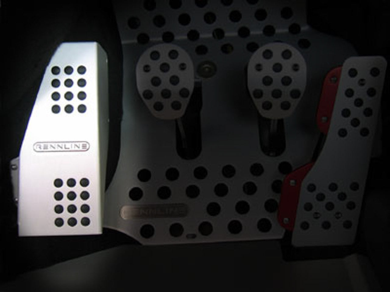 Rennline Pedal Set - 3 Piece - Rubber Grip - TIP or PDK
