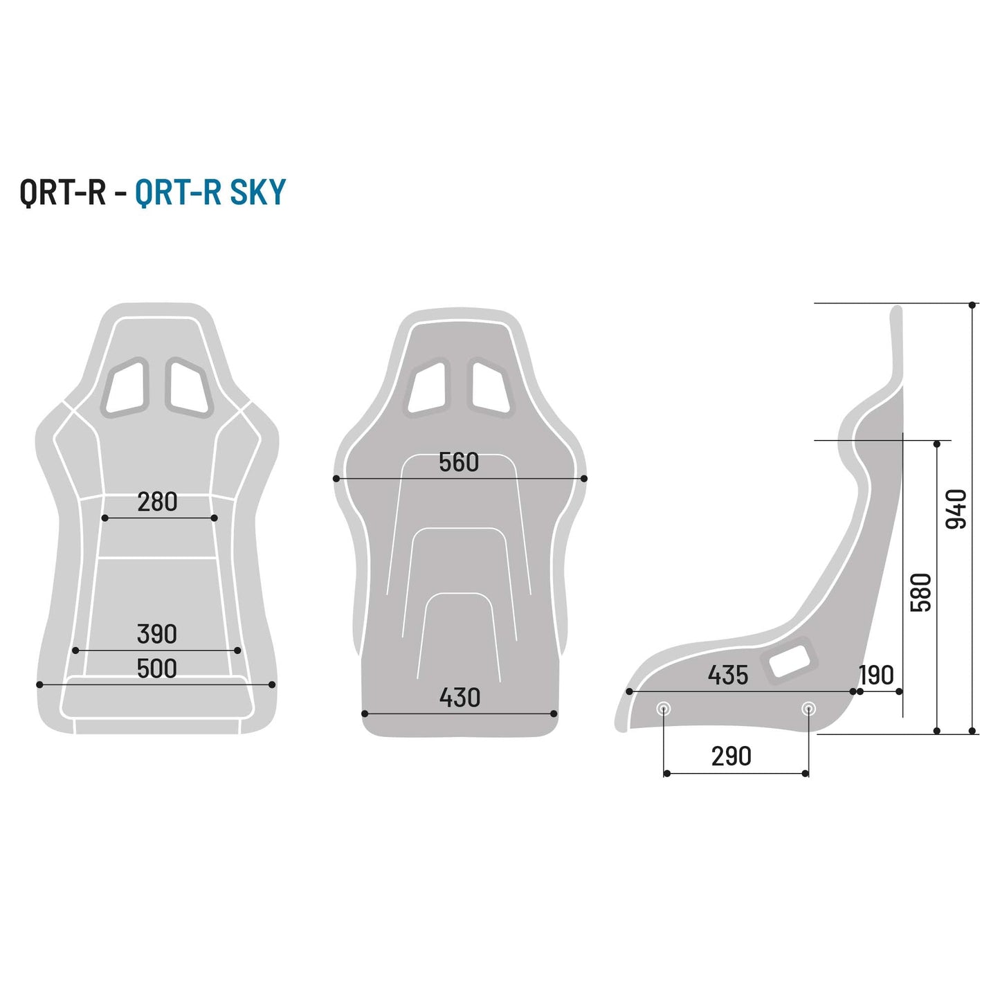 Sparco QRT-R Sky Fiberglass Racing Seat
