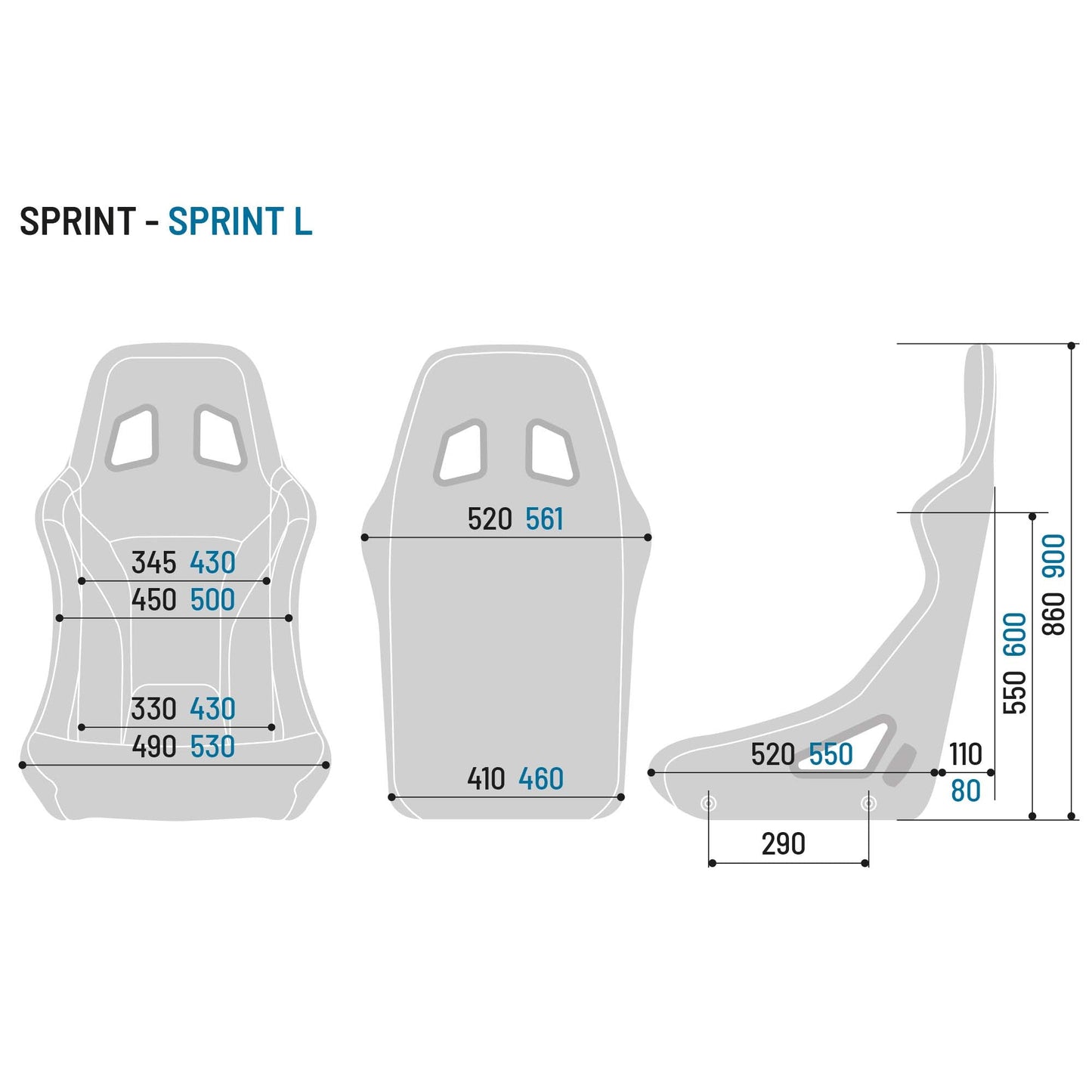 Sparco Sprint L Racing Seat - 2027 Expiration