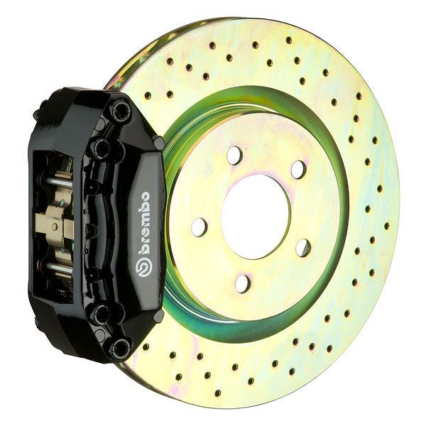 Brembo GT|A front brake kit for BMW E30 – a caliper 4 piston 1 piece 285 305 310 315 323 330mm drilled black