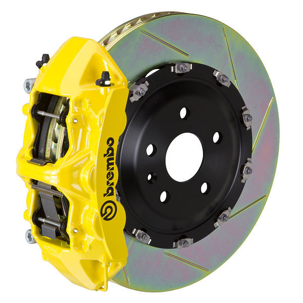 Brembo GT|M front brake kit for BMW G42/G20/G22/G23 – n caliper 6 piston 2 piece 365 380mm slotted Type 1 yellow