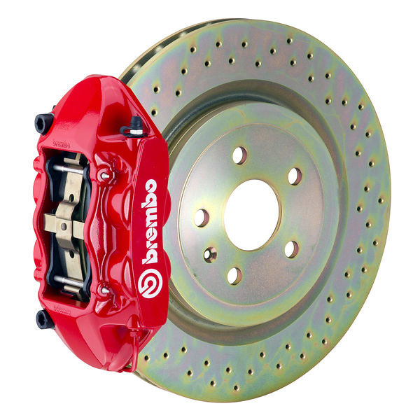 Brembo GT|M front brake kit for Porsche 911 – p caliper 4 piston 1 piece 323 365mm drilled red