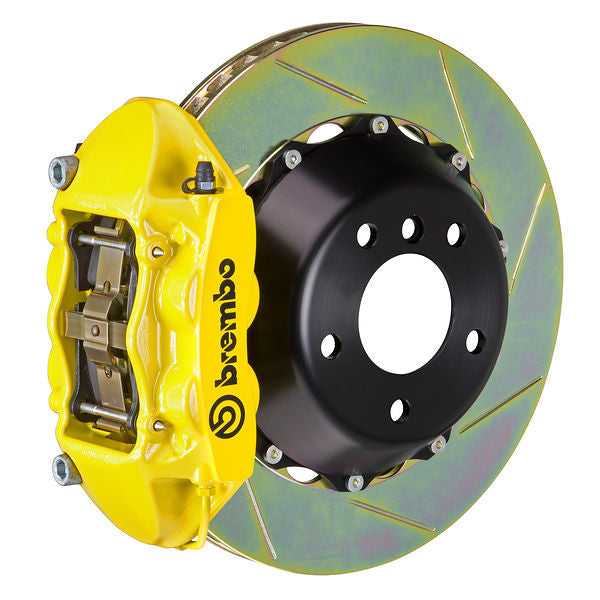 Brembo GT|M rear brake kit for BMW E90/E92/E93 – p caliper 4 piston 2 piece 345 365 380mm slotted Type 1 yellow