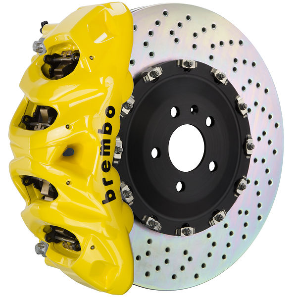 Brembo GT|BM front brake kit for BMW E70/F85/E71/F86 – q caliper 8 piston 2 piece 412mm drilled yellow