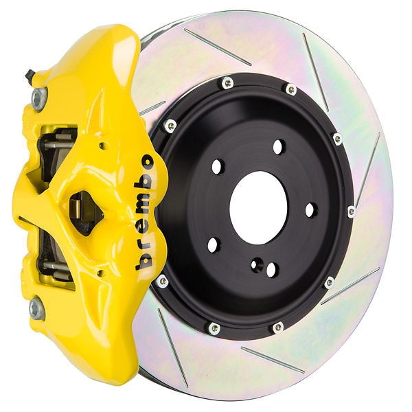 Brembo GT|BM rear brake kit for BMW E90/E92/E93 – s caliper 4 piston 2 piece 345 380mm slotted Type 1 yellow