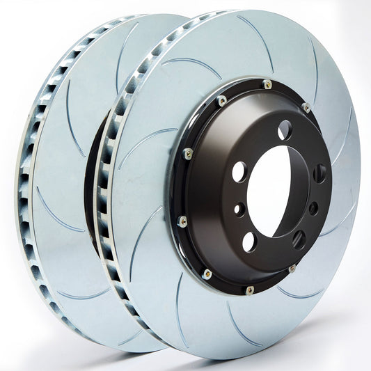 Representative image — Brembo Type 5 slotted disc; used in the Brembo PISTA system this 380x32 replacement disc belongs to