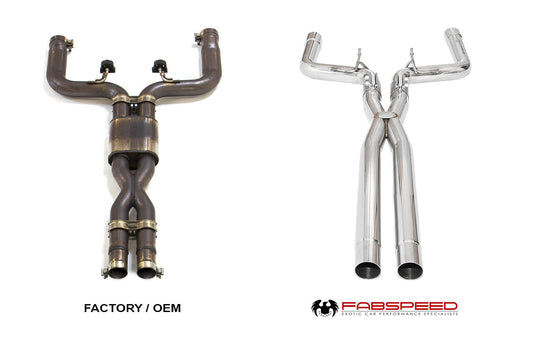 Fabspeed Maserati Ghibli Resonator Bypass X-Pipe (2013+)