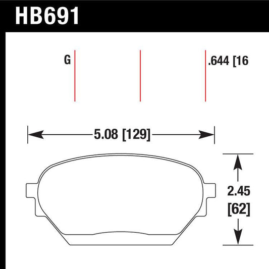 Hawk HB691G.644 Racing Pad - DTC-60 Compound