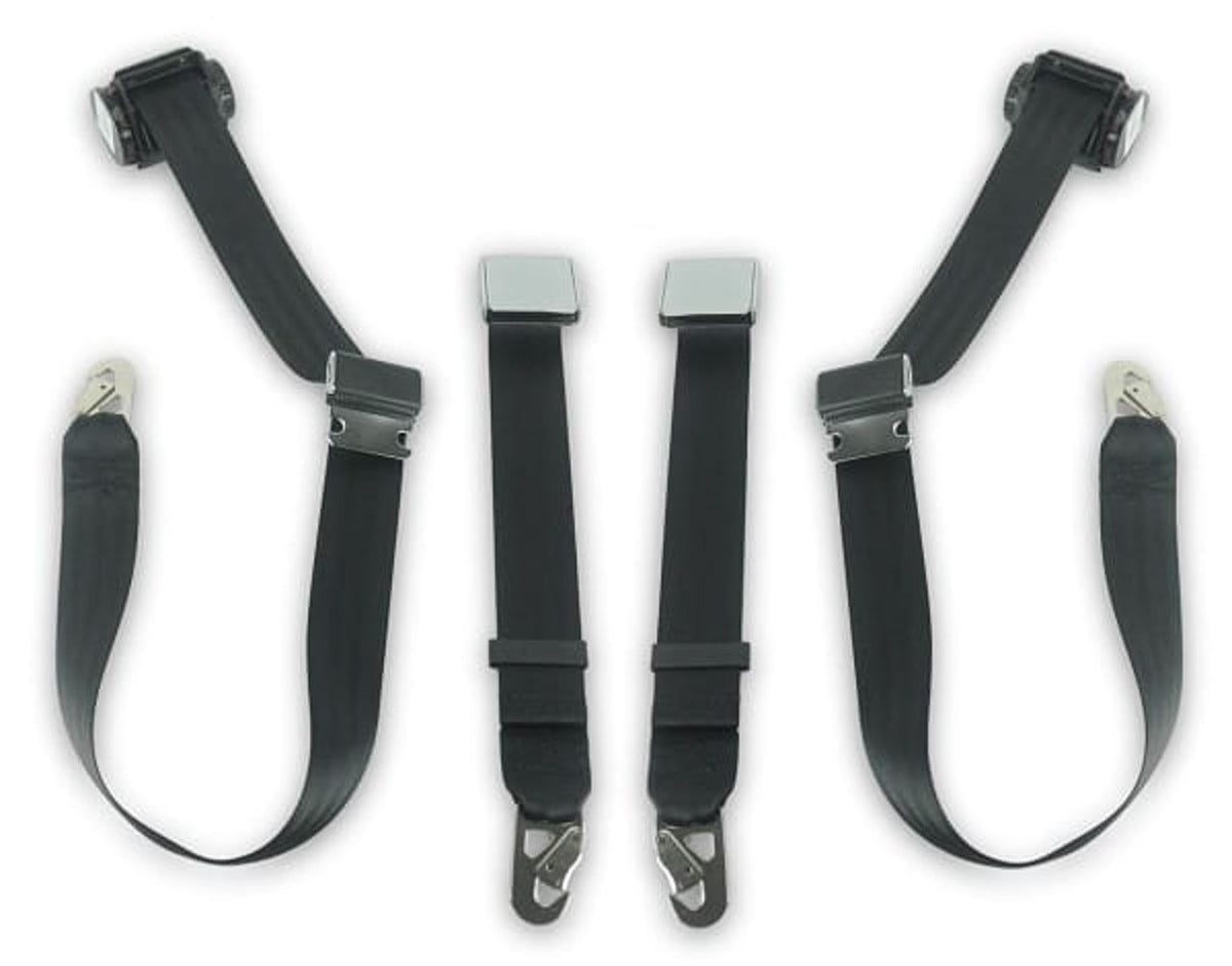 1962-65 Porsche 356 Retractable 3-Point Seat Belt - Multiple Colors Available