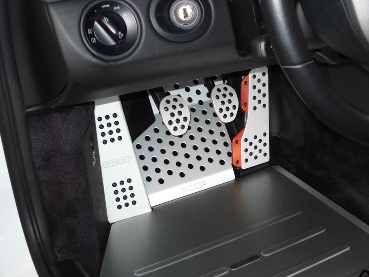 Rennline Pedal Set - 4 Piece - Rubber Grip - Porsche - SKU# P71.60101D
