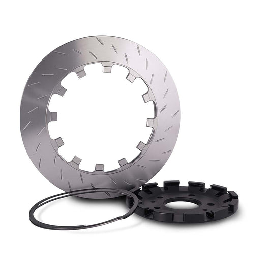 PFC Rear V3 Slotted Rotor/Hat Assembly - Left - Porsche 997 GT3