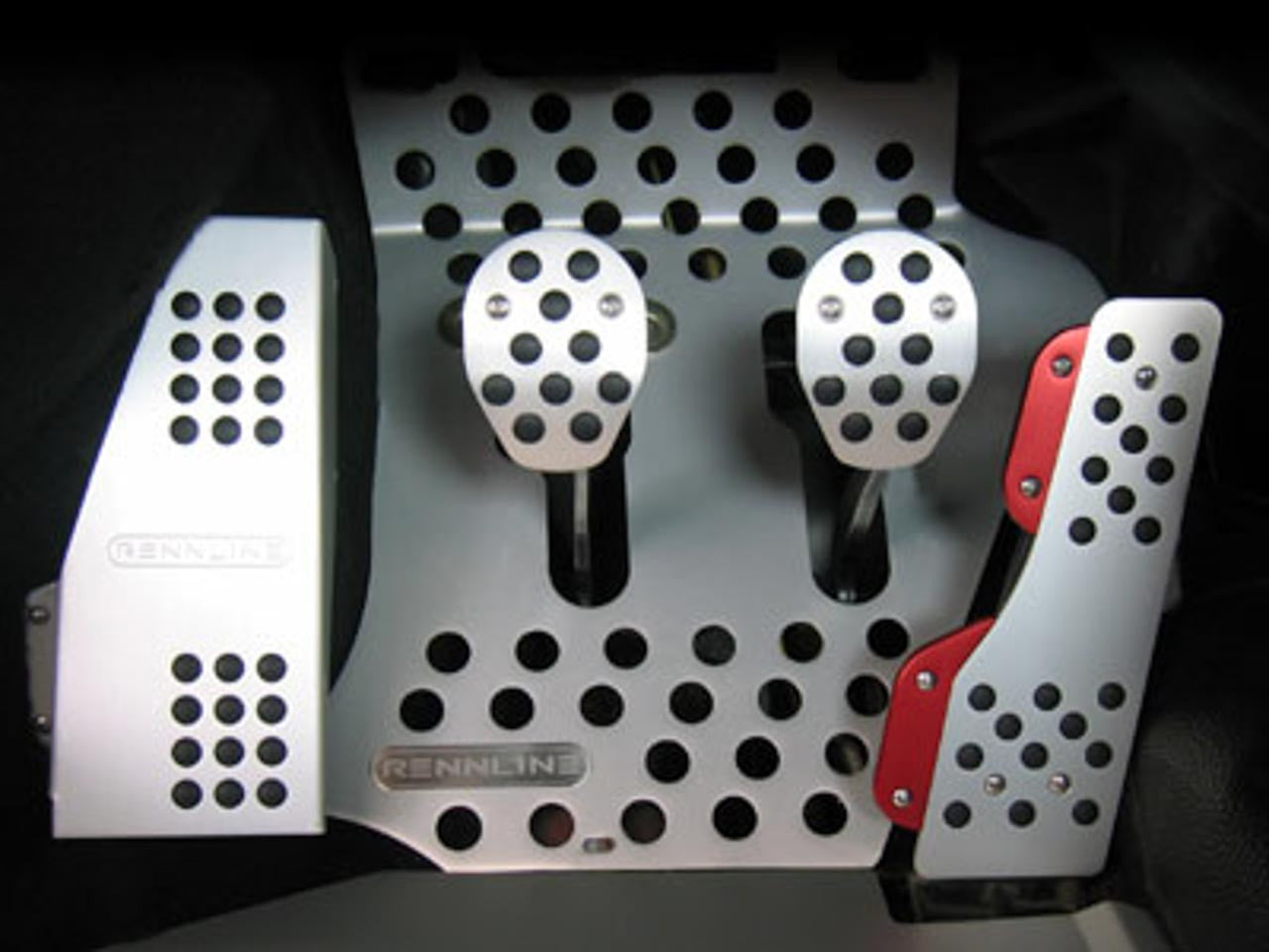 Rennline Pedal Set - 4 Piece - Rubber Grip - Porsche - SKU# P71.60101C