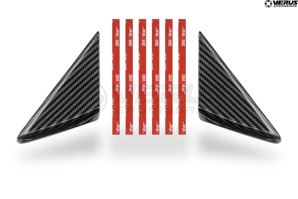 Verus Engineering anti-buffeting carbon wind deflectors for Porsche 991 GT3