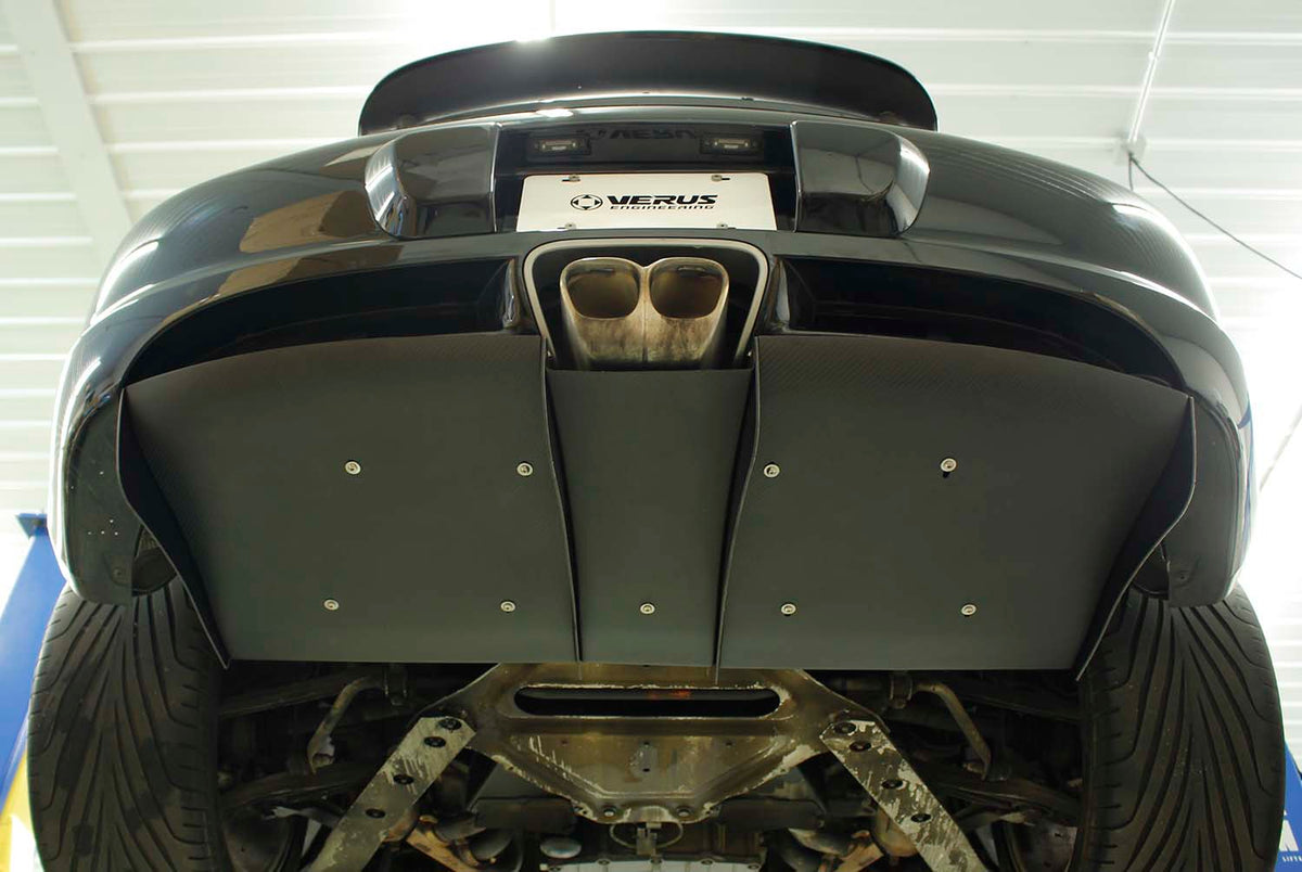 Verus Engineering rear diffuser - Porsche 987 Cayman installed