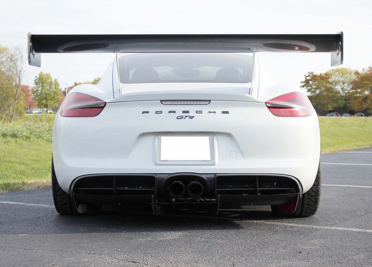 Verus rear diffuser rear view - Porsche 981 GT4