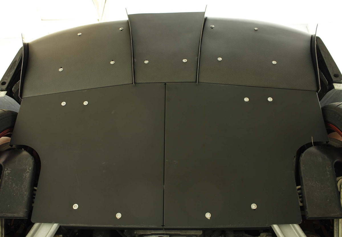 Verus underbody panel underside view - Porsche 981 GT4