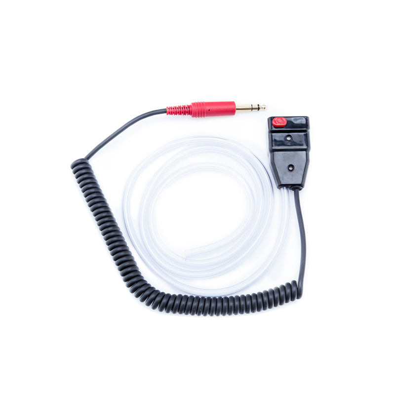 Roux helmet radio and drink-tube connector assembly