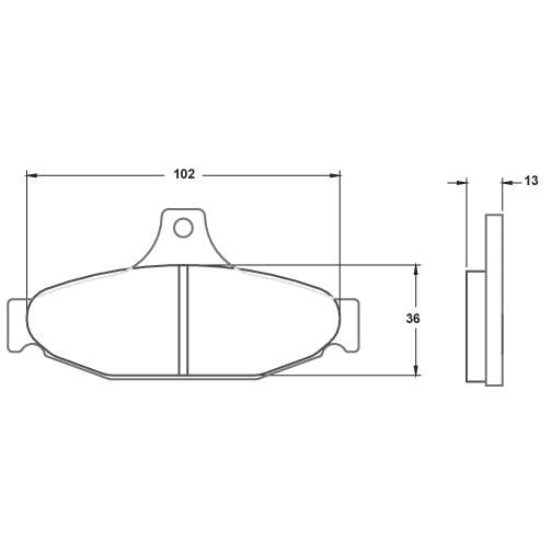 Performance Friction 0413.14.13.44 Racing Pad - 14 Compound