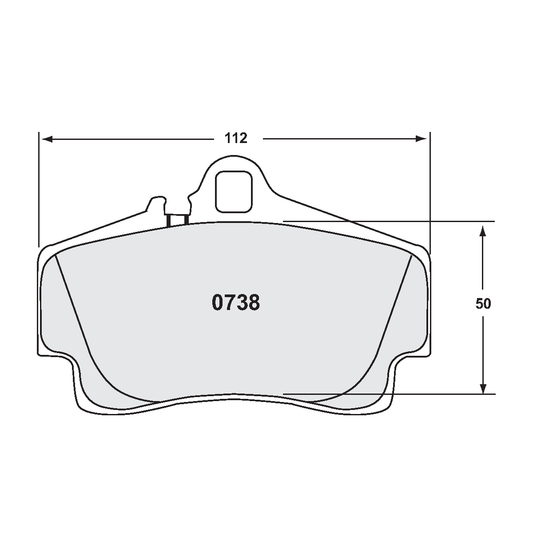 PFC Porsche 996/997, 986/987 Boxster/Cayman Rear Brake Pads - 19 Compound - 0738.19.16.44