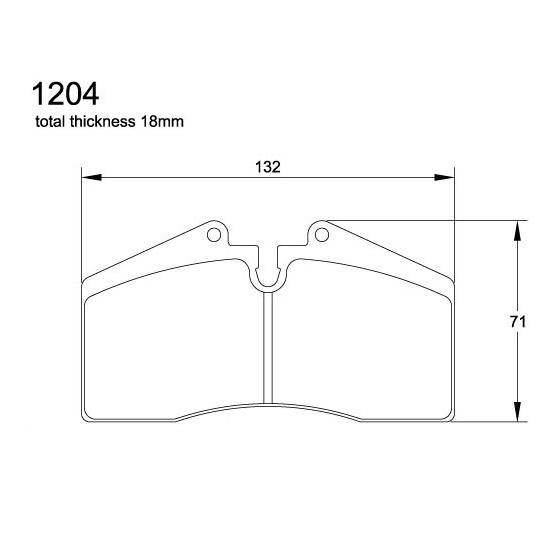 Pagid U-1204 Orange Racing Pad - RS44 Compound