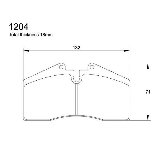 Pagid U-1204 Orange Racing Pad - RS44 Compound