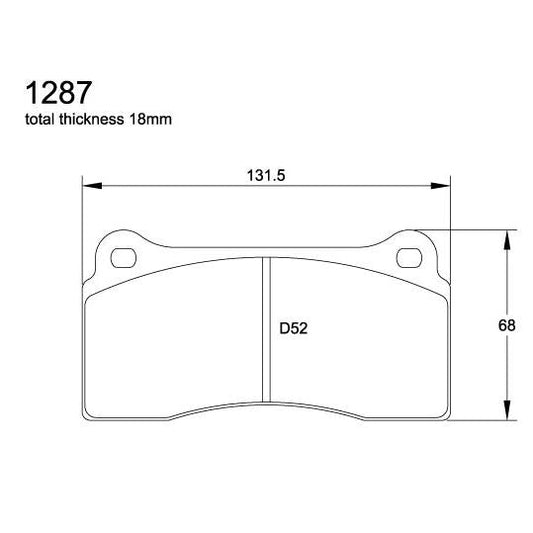 Pagid U-1287 Yellow Racing Pad - RS29 Compound