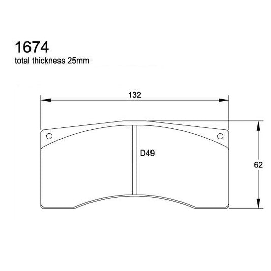 Pagid U-1674 Black Racing Pad - RS14 Compound