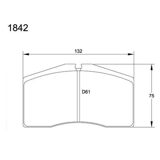 Pagid U-1842 Black Racing Pad - RS14 Compound