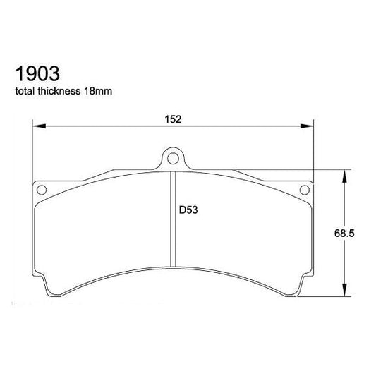 Pagid U-1903 Yellow Racing Pad - RS29 Compound