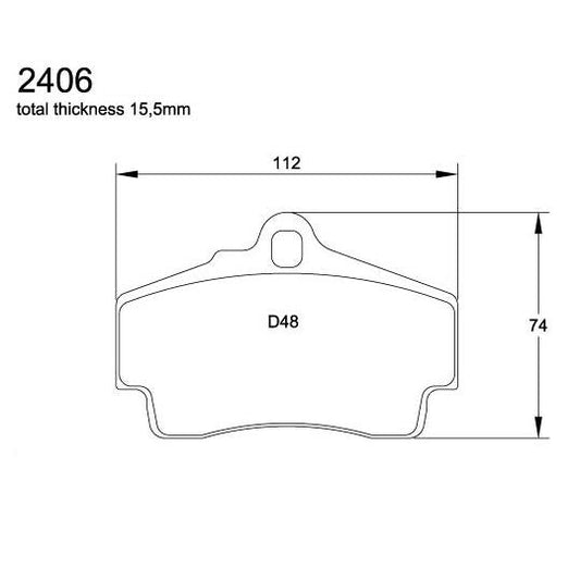 Pagid U-2406 Yellow Racing Pad - RS19 Compound