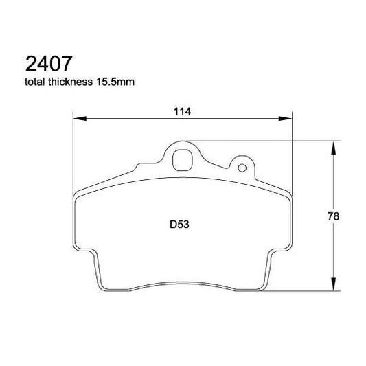 Pagid U-2407 Orange Racing Pad - RS44 Compound