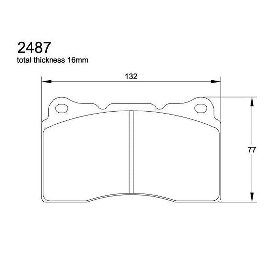 Pagid U-2487 Black Racing Pad - RS14 Compound