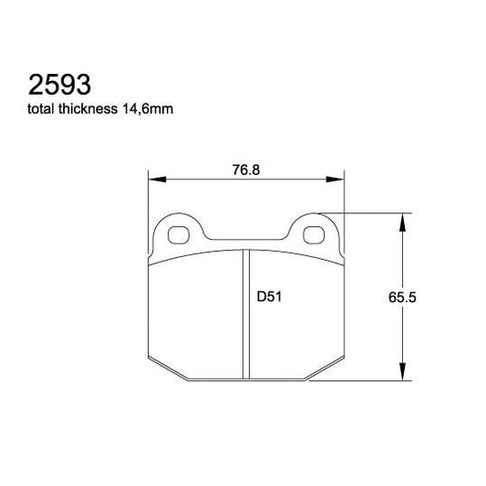 Pagid U-2593 Black Racing Pad - RS14 Compound