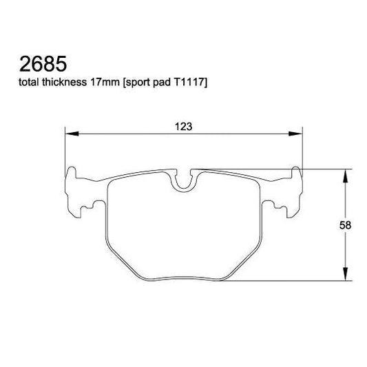 Pagid U-2685 Yellow Racing Pad - RS29 Compound