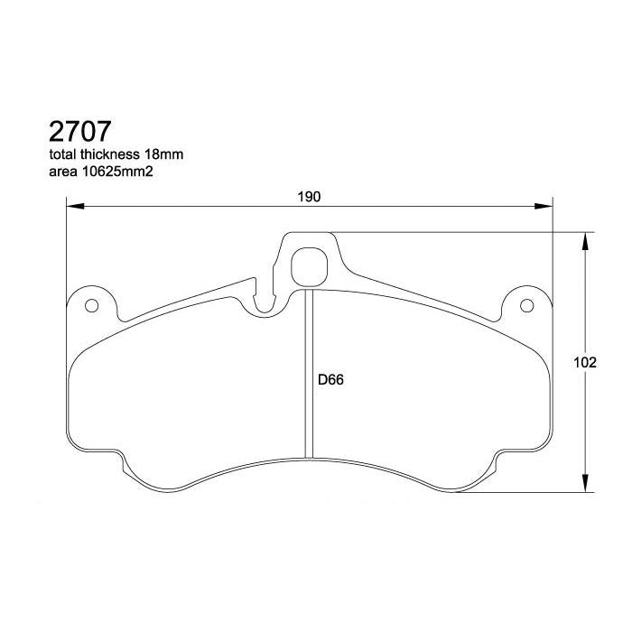 Pagid U-2707 Orange Racing Pad - RS44 Compound