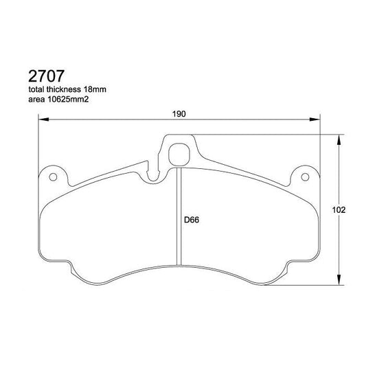 Pagid U-2707 Racing Pad - RST-3 Compound