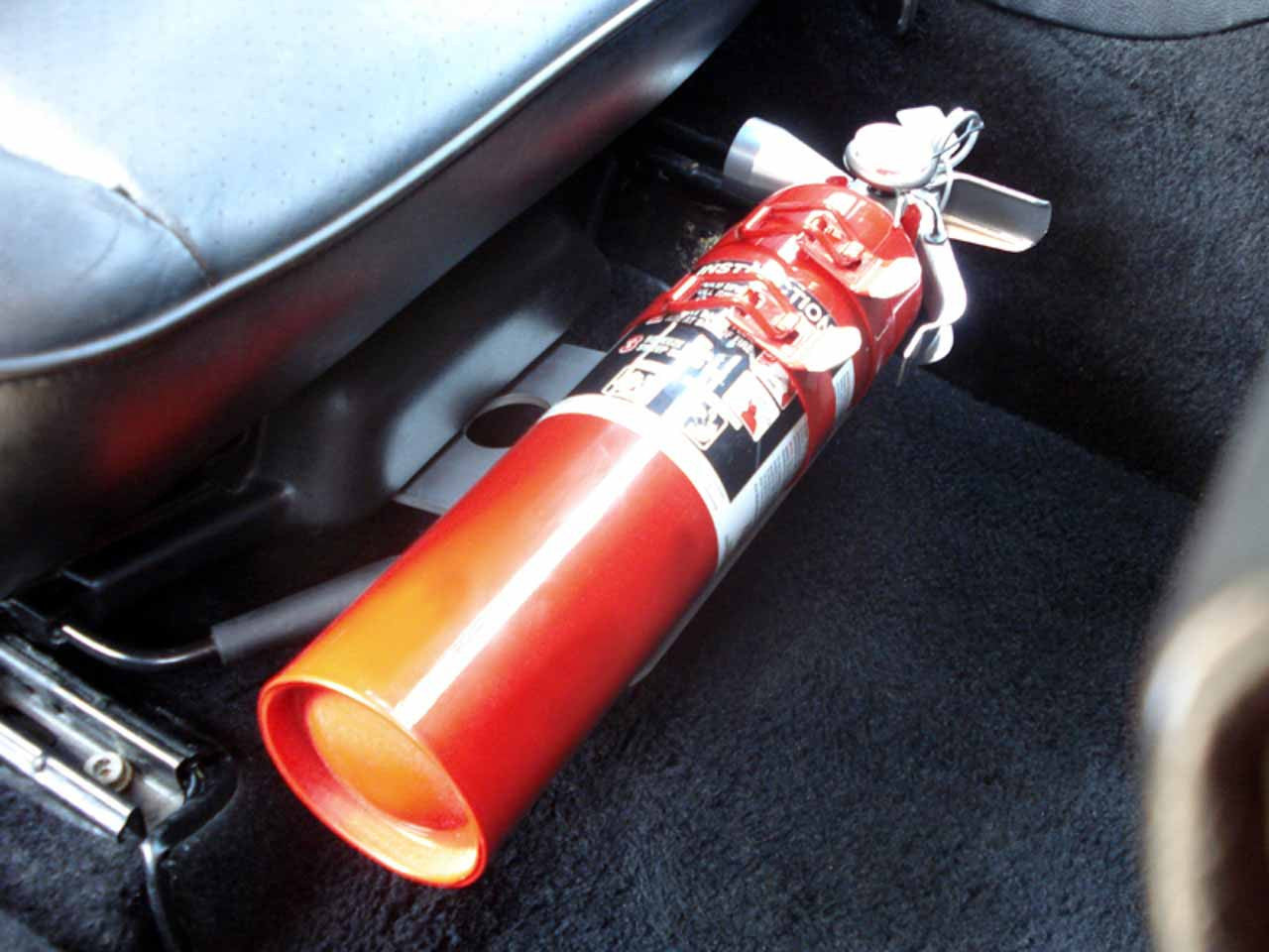 Rennline Fire Extinguisher Mount (Power Seats) - Porsche - SKU# FE02