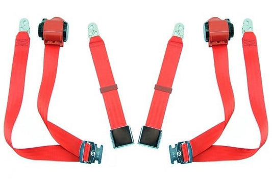 1965-68 Porsche 911 Retractable 3-Point Seat Belt - Multiple Colors Available