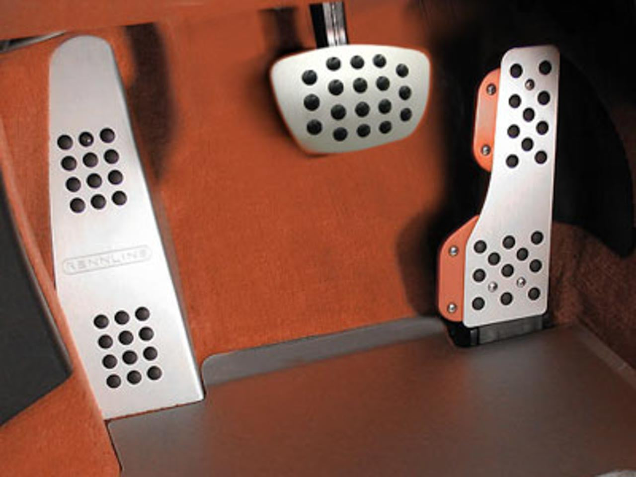 Rennline Pedal Set - 3 Piece TIP or PDK - Rubber Grip - RHD - SKU# P71.62.95