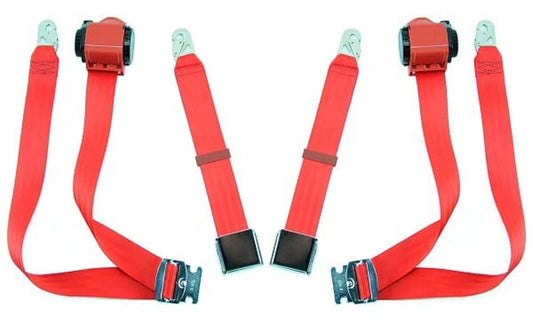 1965-69 Porsche 912 Retractable 3-Point Seat Belt - Multiple Colors Available
