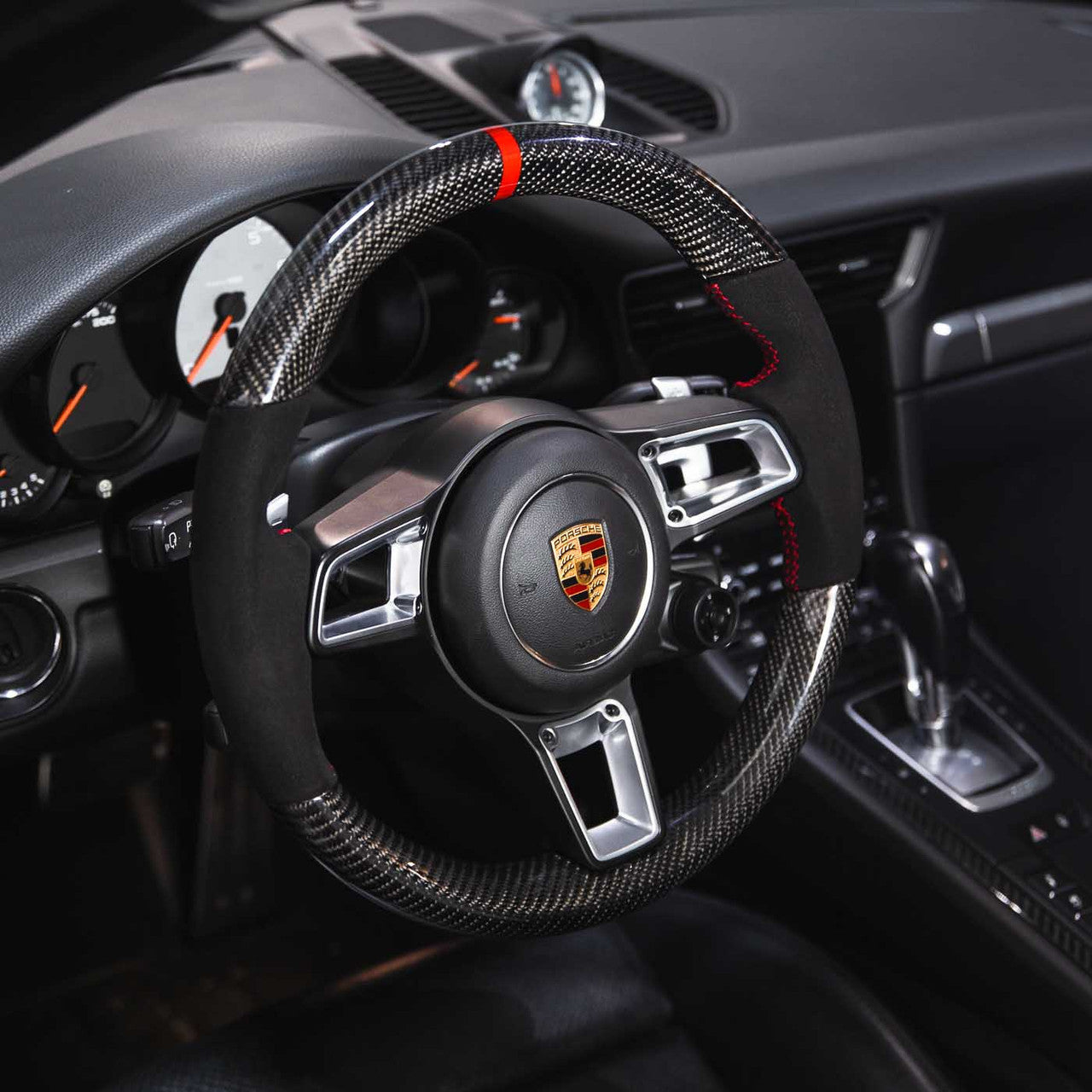 Rennline Carbon Fiber Steering Wheel for Porsche – Motorsport Interior Upgrade – I127