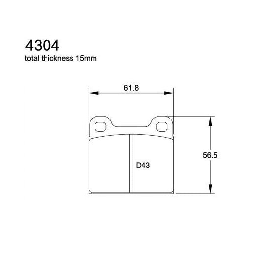 Pagid U-4304 Yellow Racing Pad - RSH3 Compound