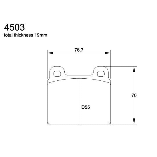 Pagid U-4503 Orange Racing Pad - RS44 Compound