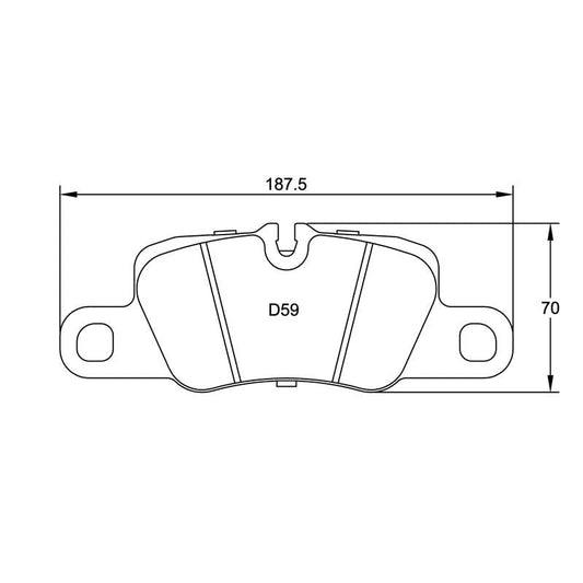 Pagid U-4909 Racing Pad For Ceramic Rotors - RSC-1 Compound