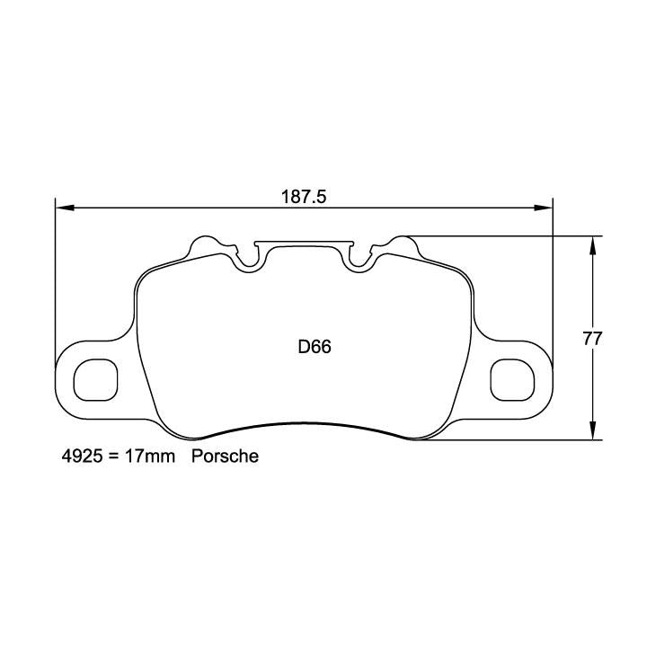 Pagid U-4925 Racing Pad For Ceramic Rotors - RSC-1 Compound