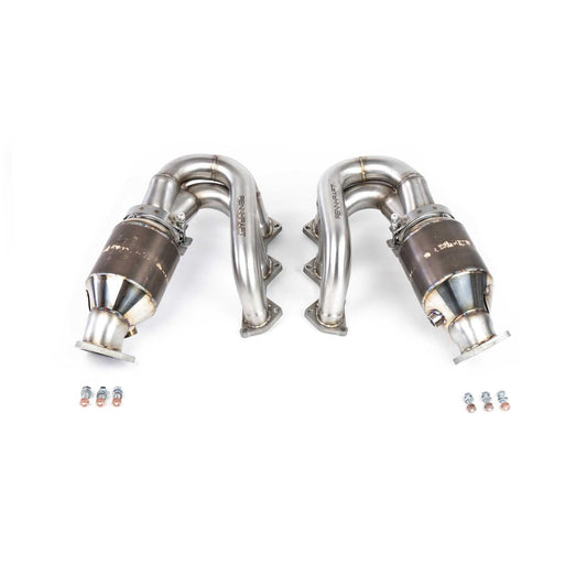 Fabspeed Porsche 718 GT4 / GTS / Spyder RENNKRAFT™ Modular Street and Racing Headers with HJS Catalytic Converters (2020+)